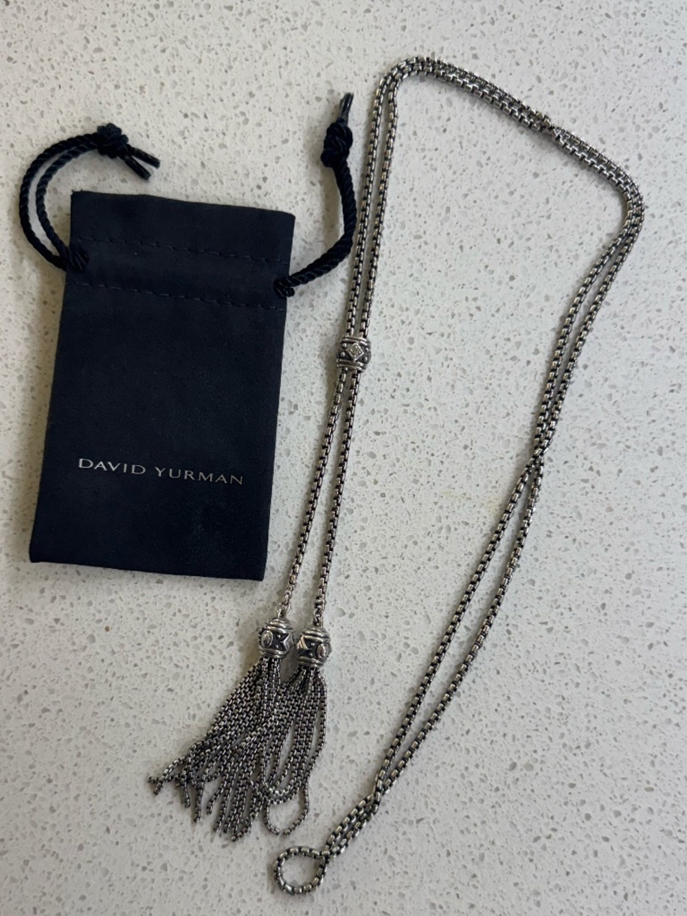 David Yurman Renaissance Diamond Tassel Necklace